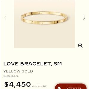 Authentic Cartier Love Bangle Bracelet